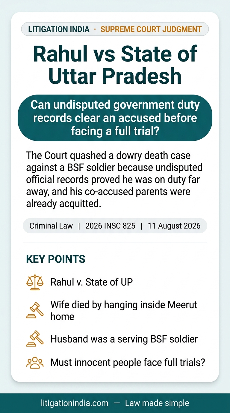 Rahul vs State of Uttar Pradesh — infographic summary