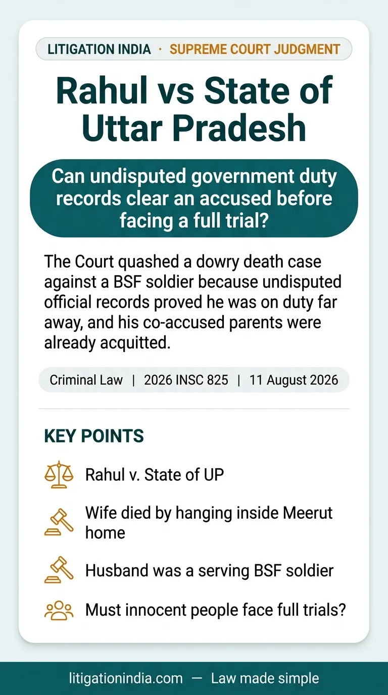 Rahul vs State of Uttar Pradesh — infographic summary
