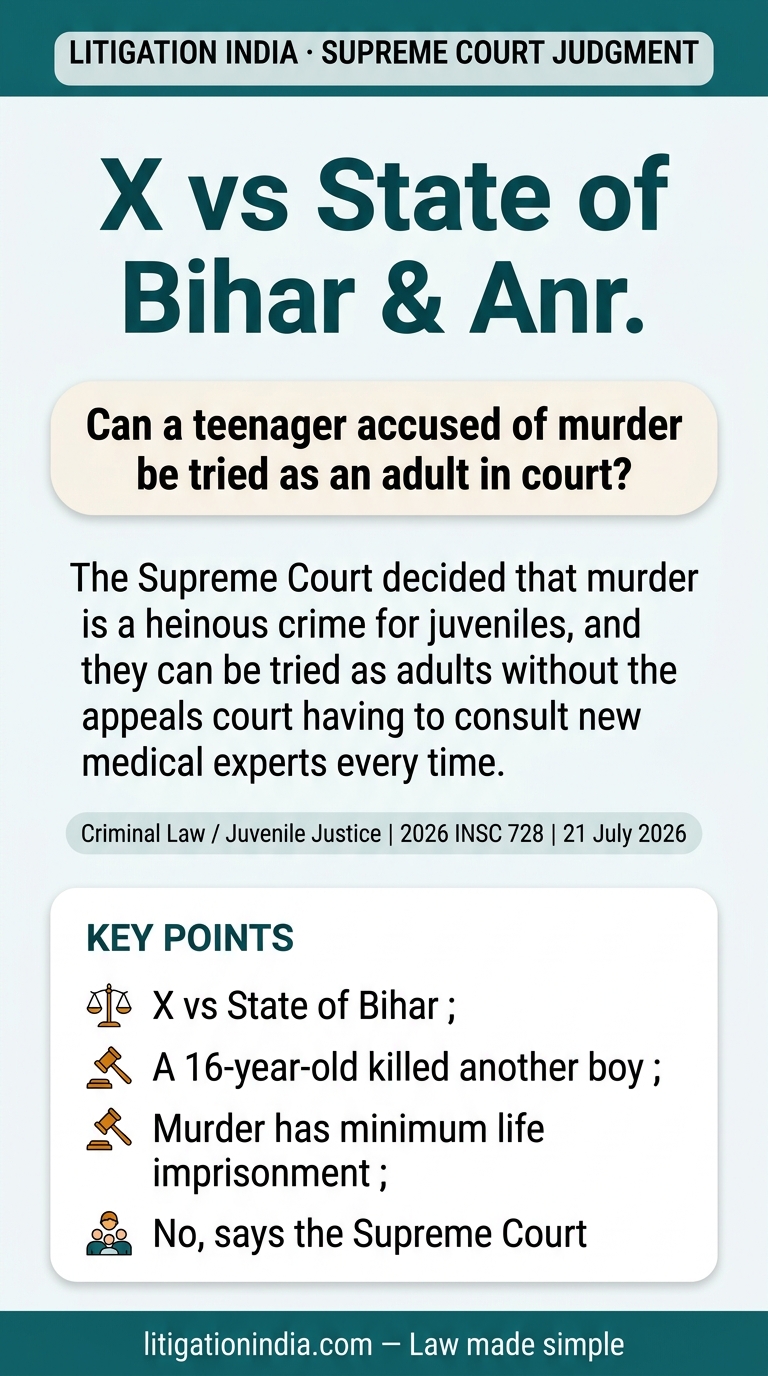 X vs State of Bihar & Anr. — infographic summary