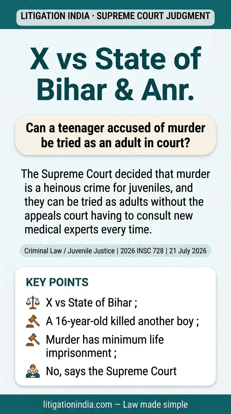 X vs State of Bihar & Anr. — infographic summary