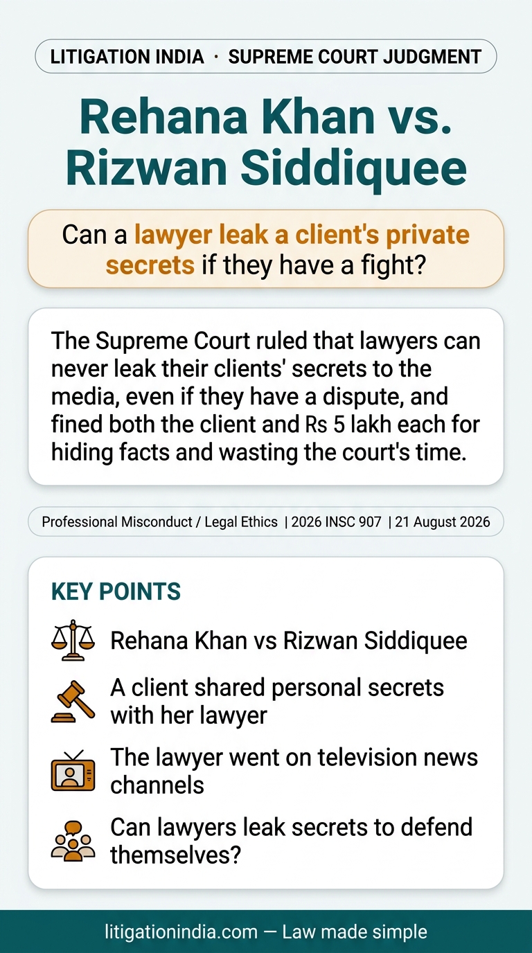 Rehana Khan vs. Rizwan Siddiquee — infographic summary