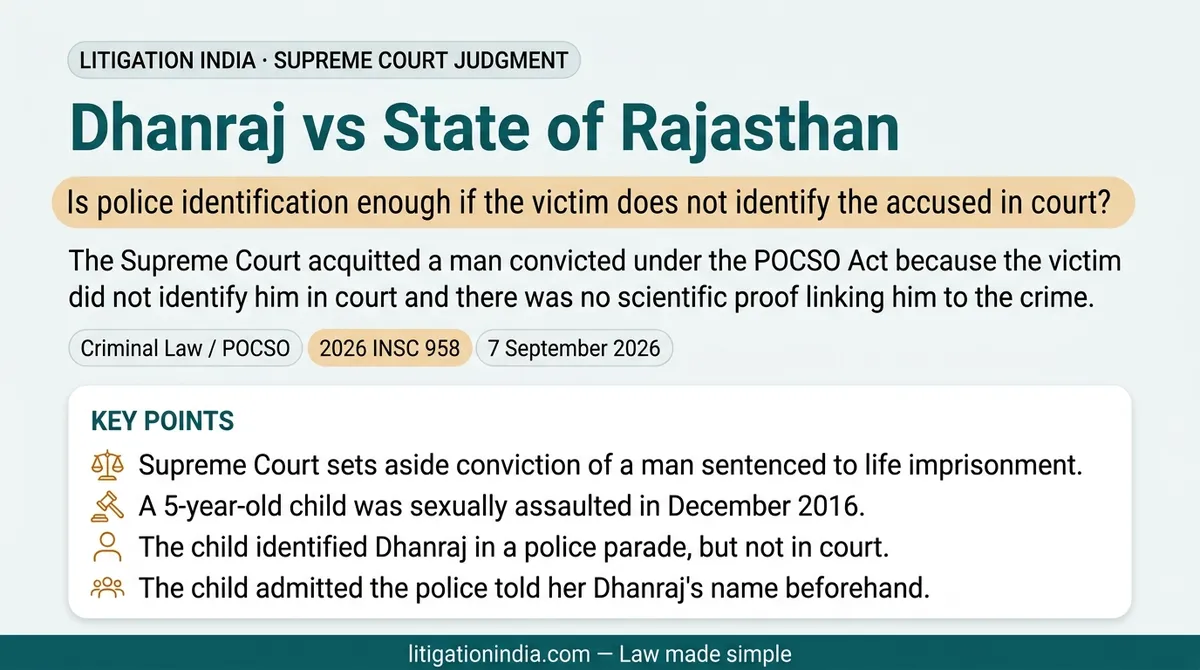 Dhanraj vs State of Rajasthan — infographic summary