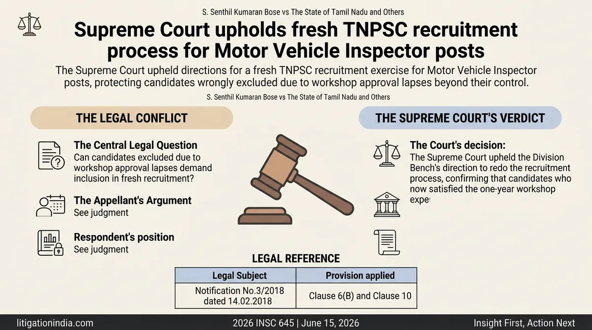 S. Senthil Kumaran Bose vs The State of Tamil Nadu and Others — infographic summary