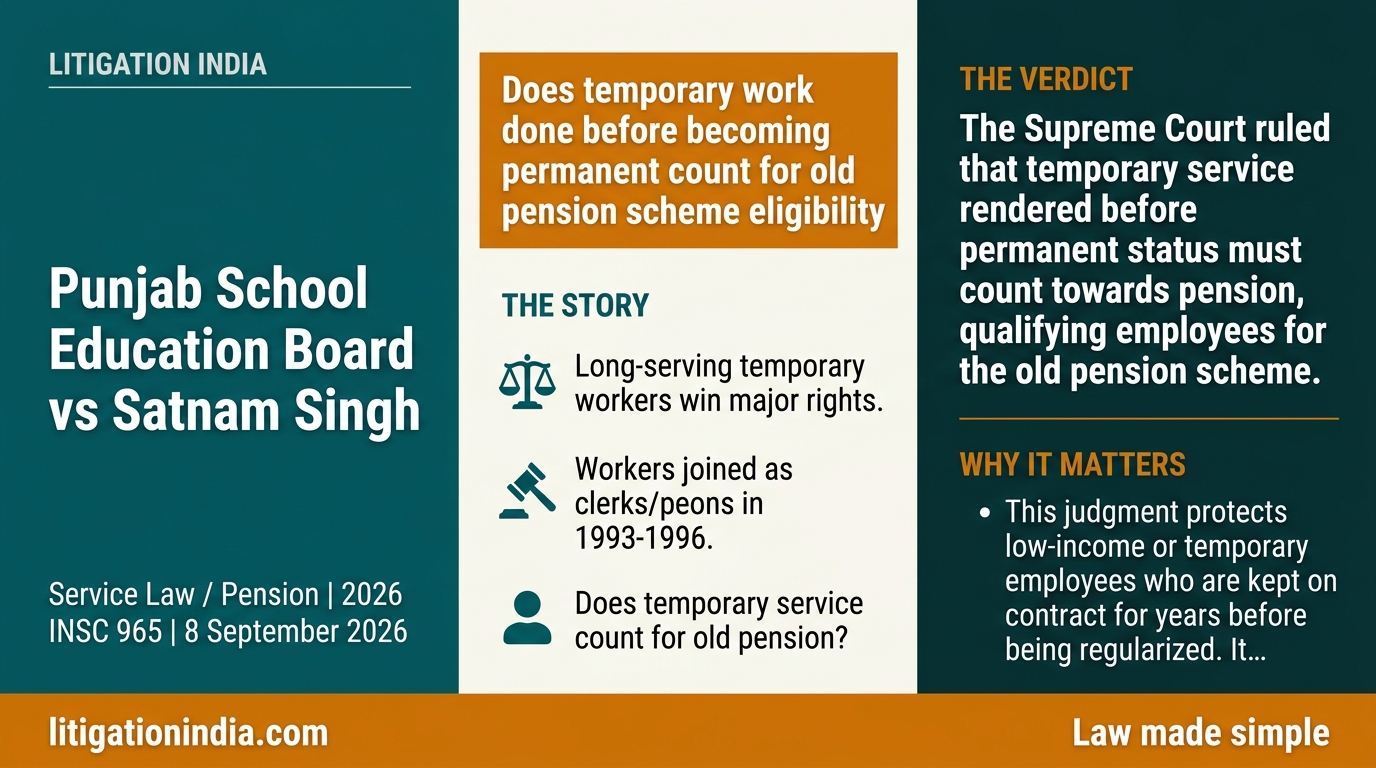 Punjab School Education Board vs Satnam Singh — infographic summary