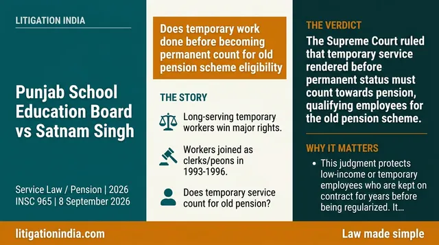 Temporary service before permanent job counts for old pension scheme