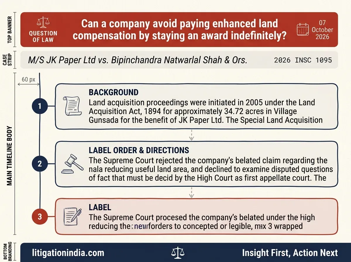M/S JK Paper Ltd vs. Bipinchandra Natwarlal Shah & Ors. — infographic summary