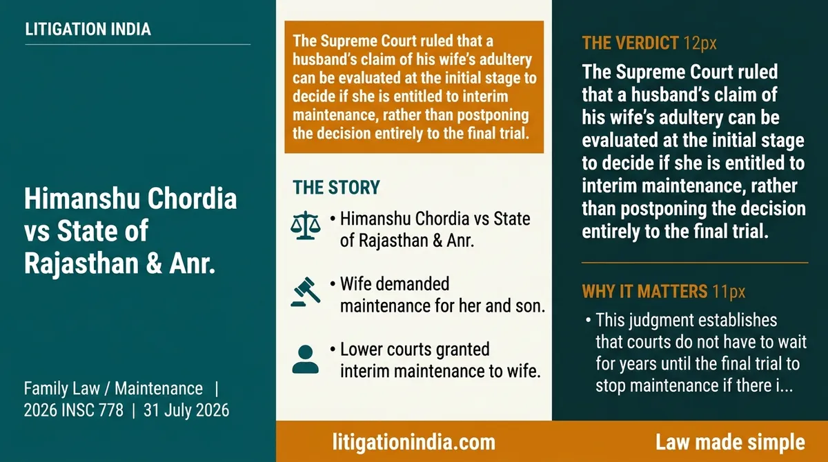 Himanshu Chordia vs State of Rajasthan & Anr. — infographic summary