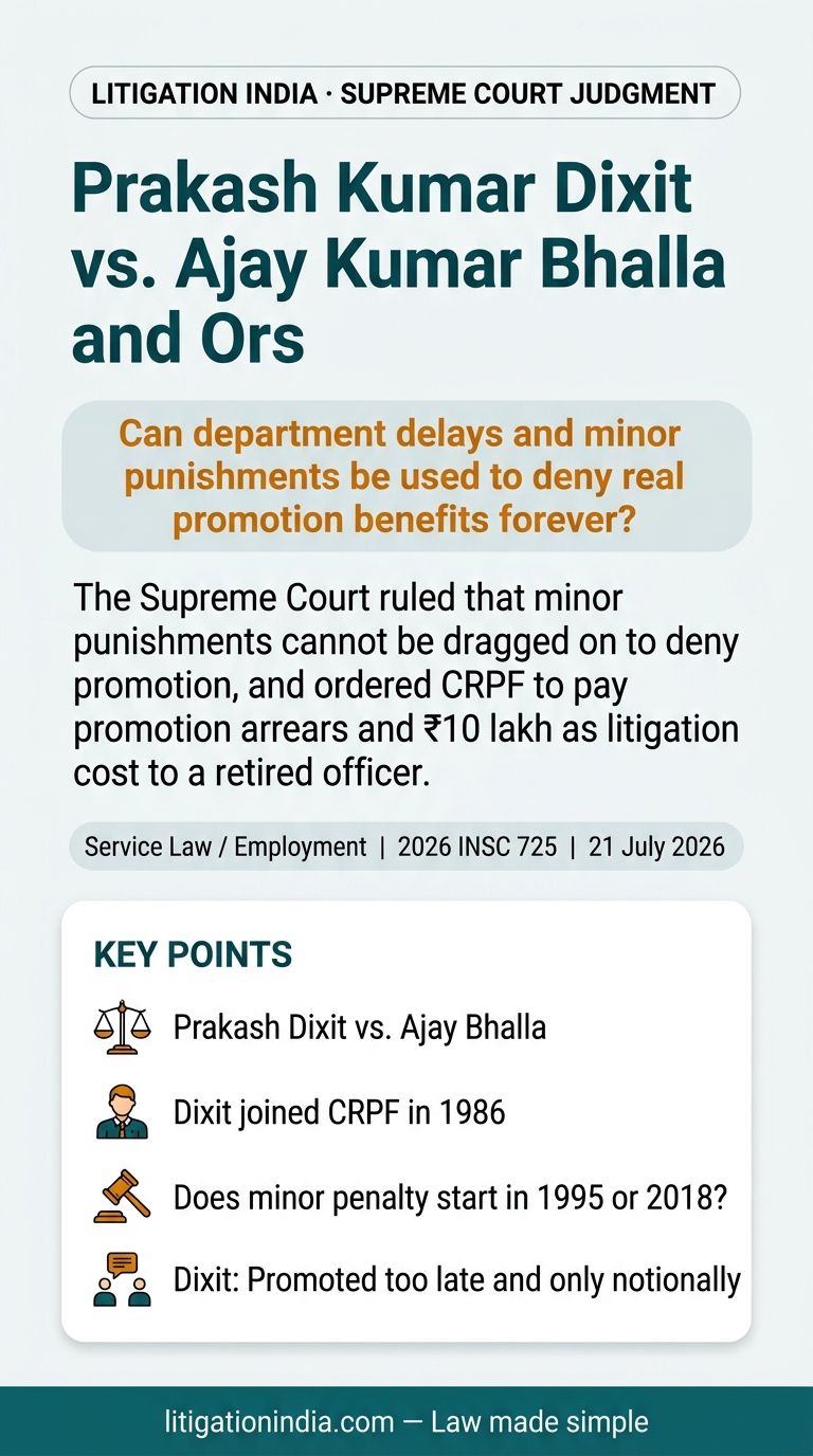 Prakash Kumar Dixit vs. Ajay Kumar Bhalla and Ors. — infographic summary