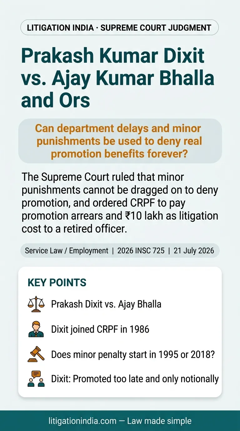 Prakash Kumar Dixit vs. Ajay Kumar Bhalla and Ors. — infographic summary