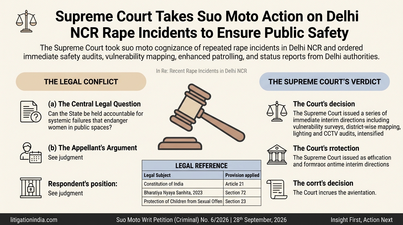 In Re: Recent Rape Incidents in Delhi NCR — infographic summary