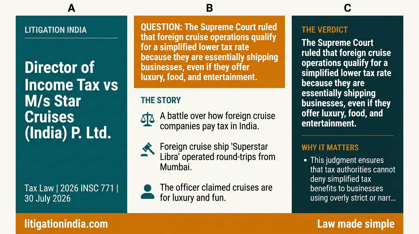 Director of Income Tax vs M/s Star Cruises (India) P. Ltd. — infographic summary