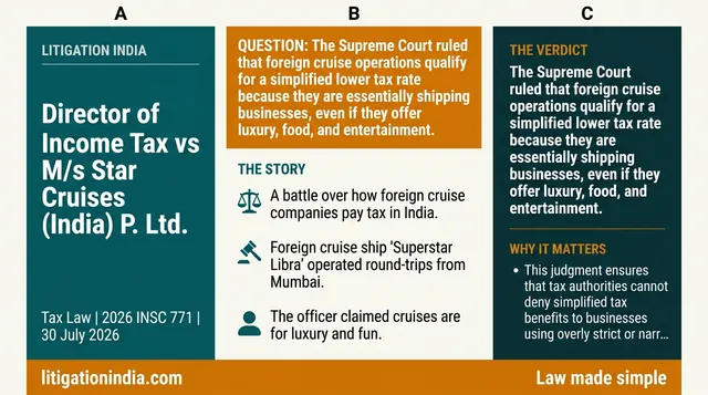 Cruise ships qualify for simplified lower tax rates like other passenger shipping businesses