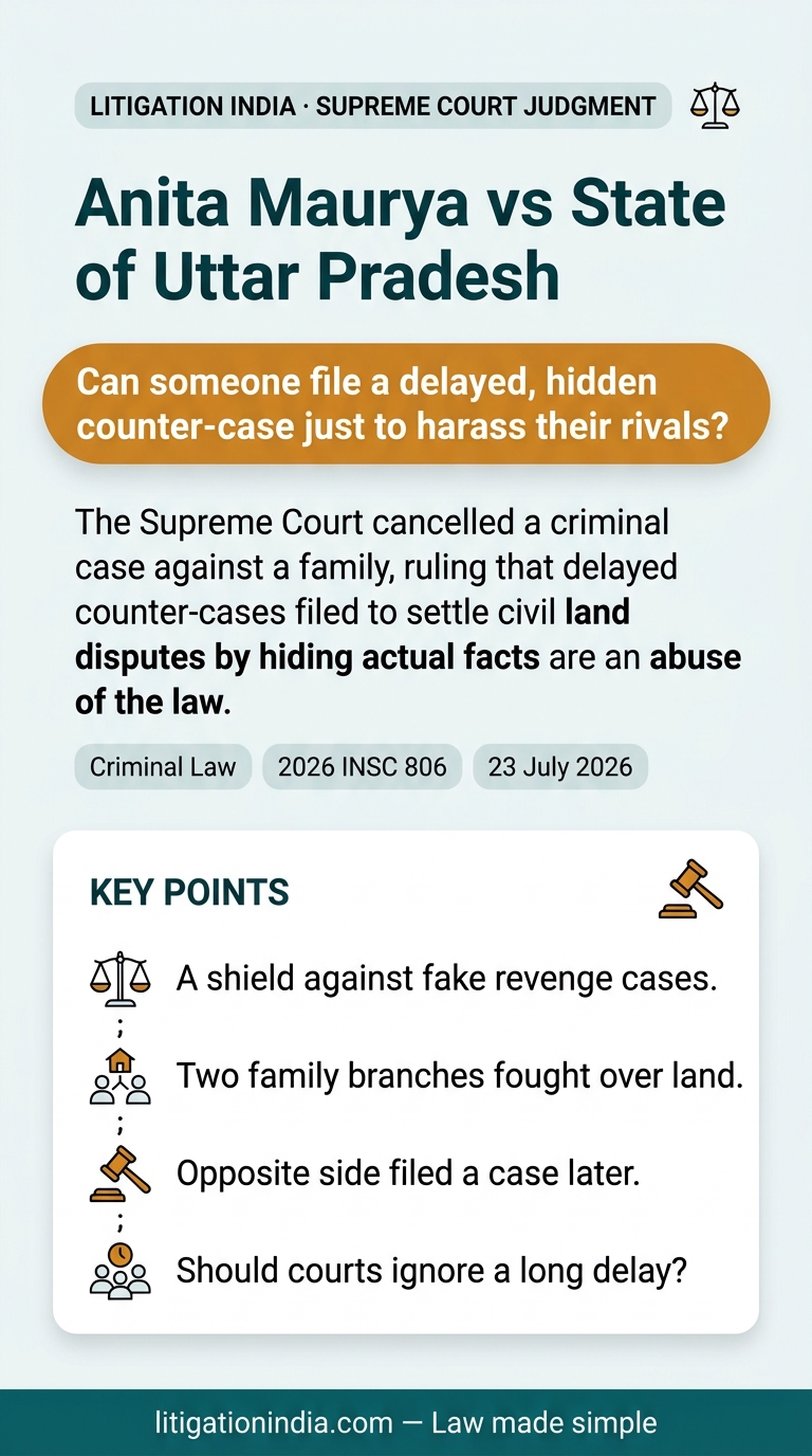 Anita Maurya vs State of Uttar Pradesh — infographic summary
