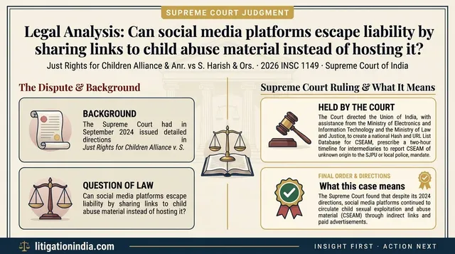Supreme Court Directs Framework to Detect and Remove Child Sexual Exploitation Material Online