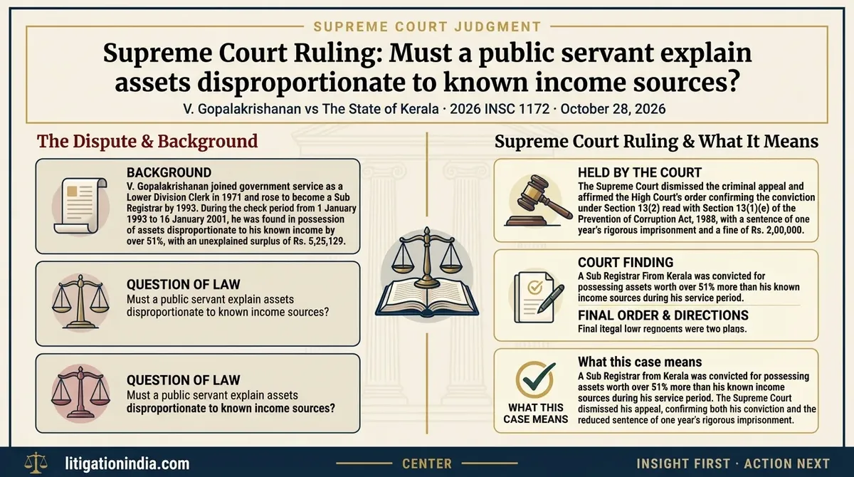 V. Gopalakrishanan vs The State of Kerala — infographic summary