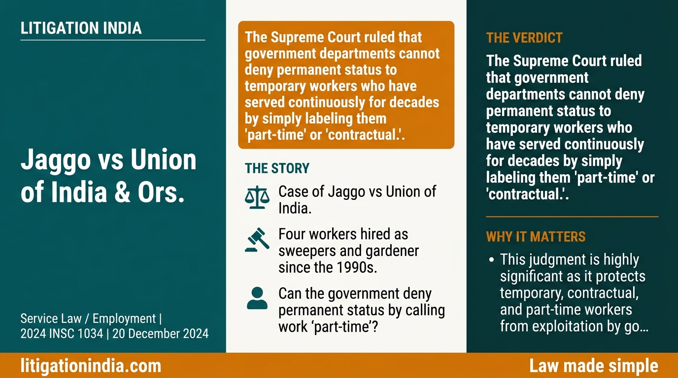 Jaggo vs Union of India & Ors. — infographic summary