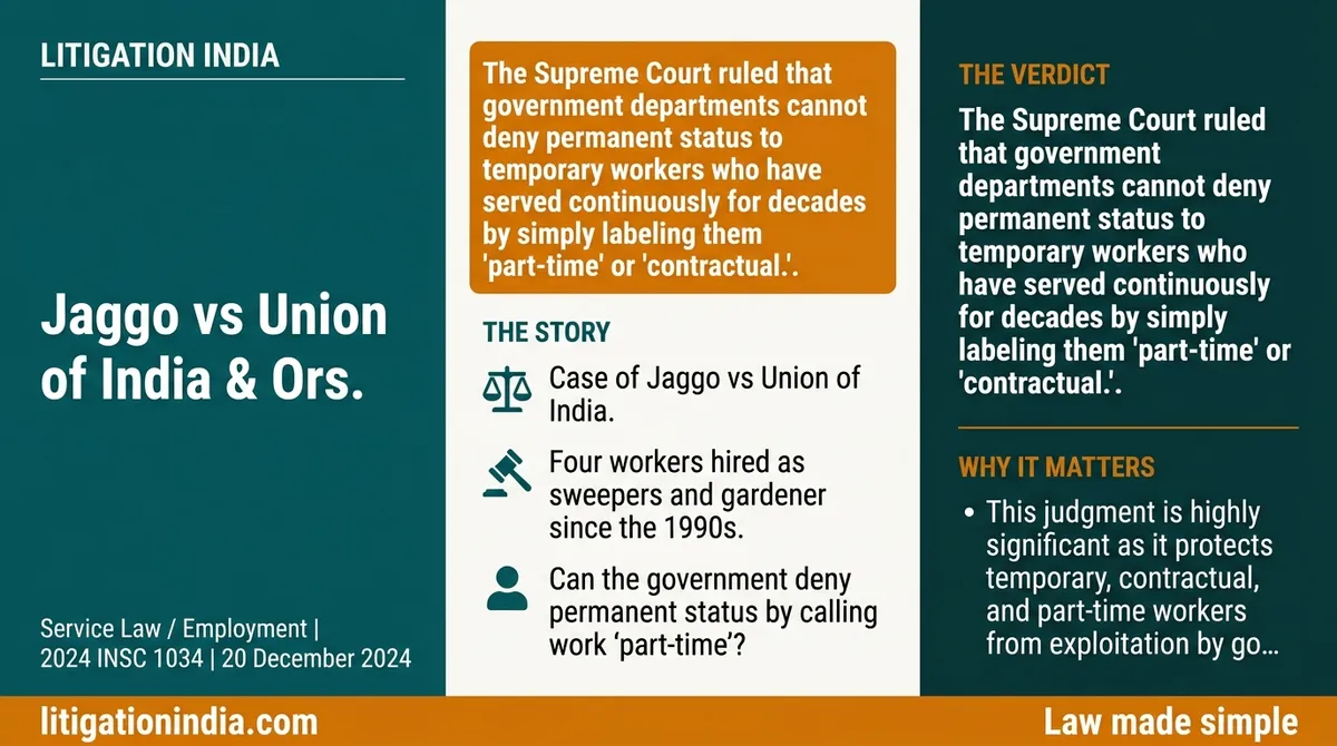 Jaggo vs Union of India & Ors. — infographic summary