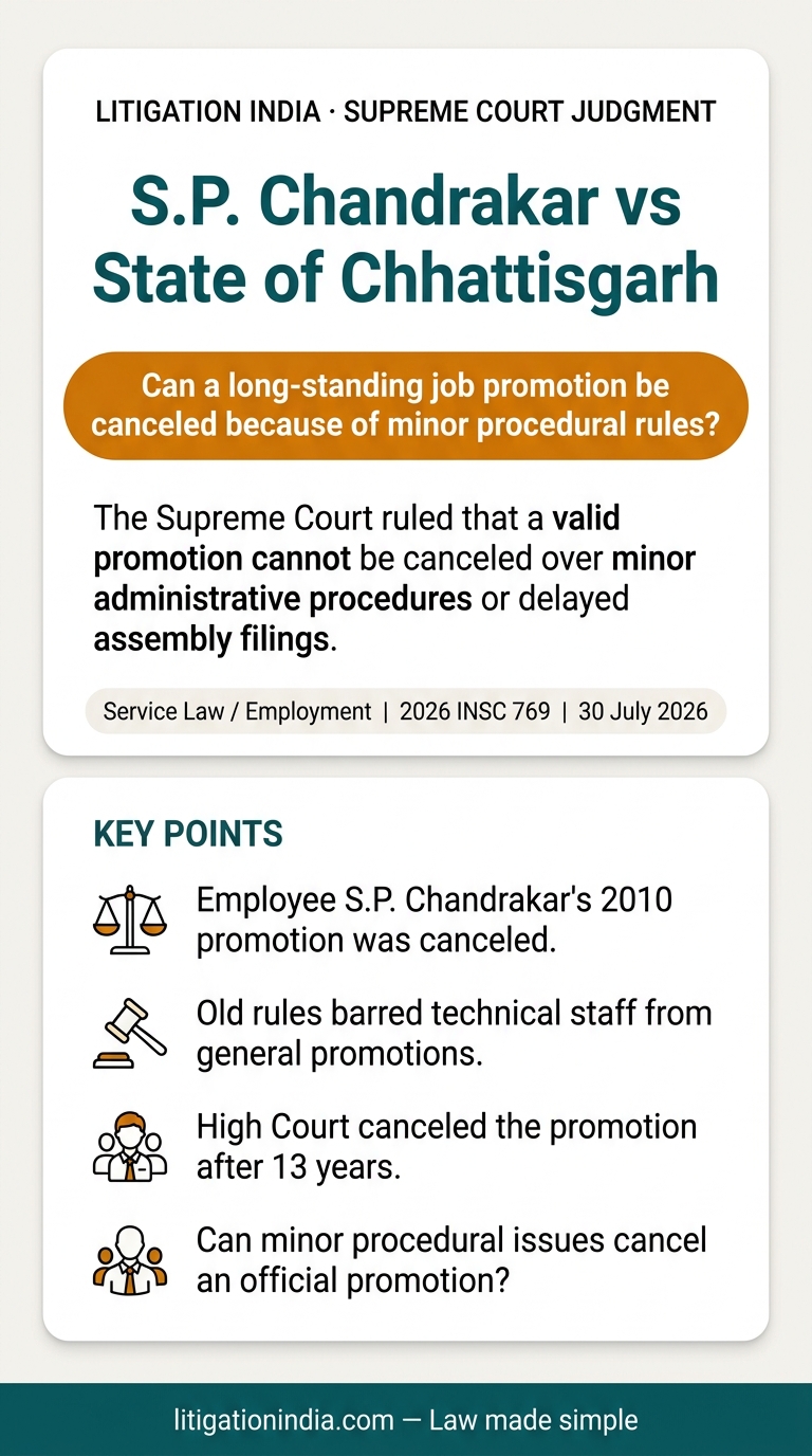 S.P. Chandrakar vs State of Chhattisgarh — infographic summary