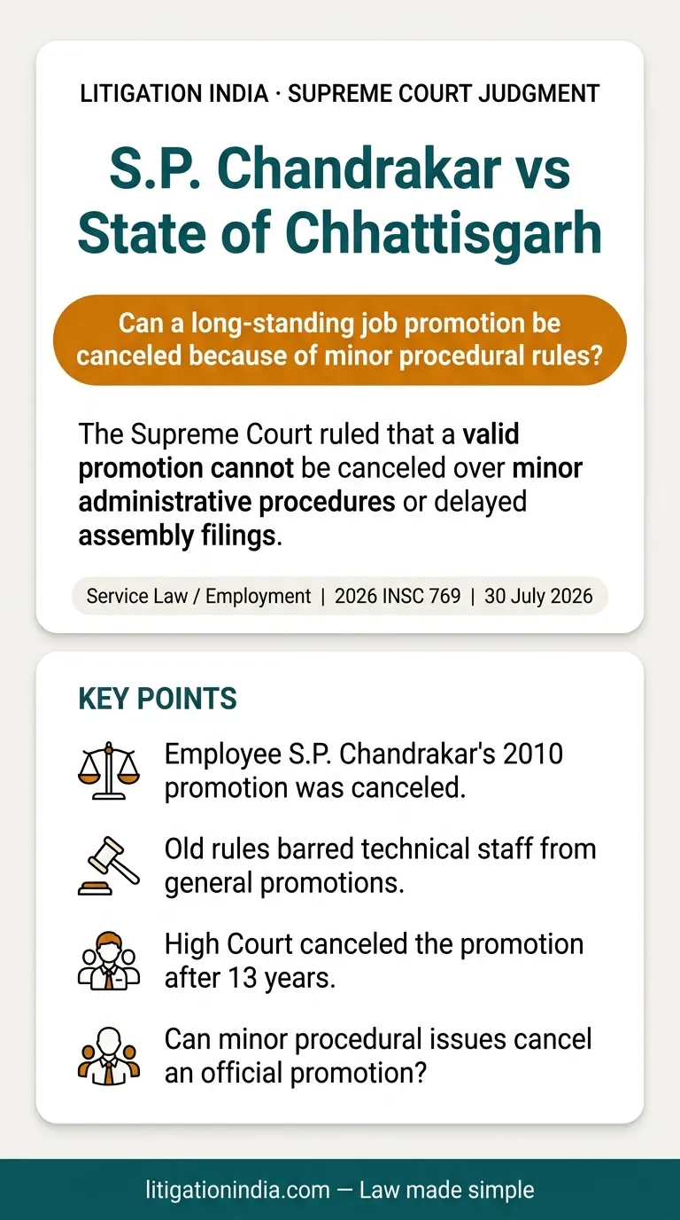 S.P. Chandrakar vs State of Chhattisgarh — infographic summary