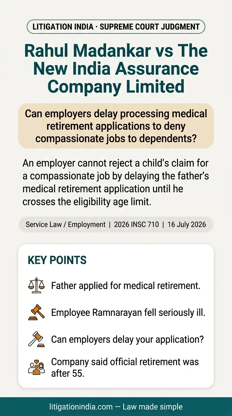 Rahul Madankar vs The New India Assurance Company Limited — infographic summary