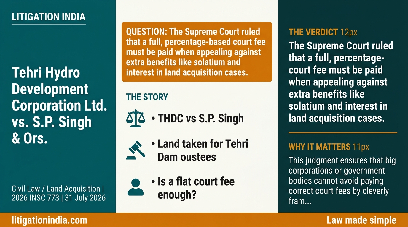 Tehri Hydro Development Corporation Ltd. vs. S.P. Singh & Ors. — infographic summary