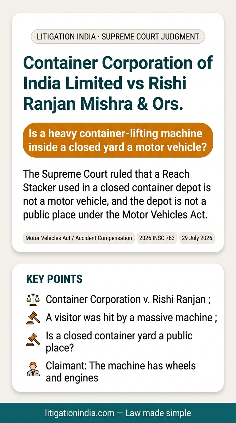Container Corporation of India Limited vs Rishi Ranjan Mishra & Ors. — infographic summary