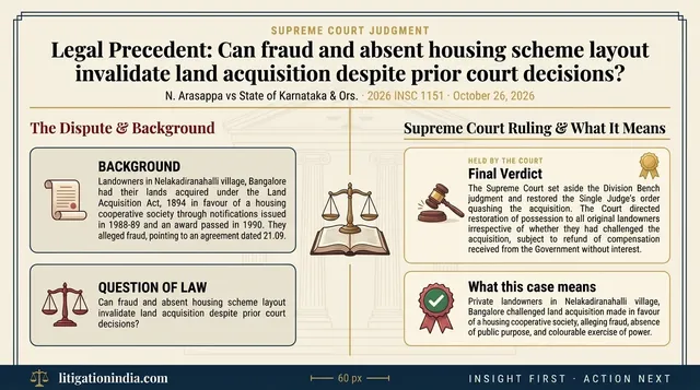 Fraudulent Land Acquisition by Housing Cooperative Society Set Aside by Supreme Court