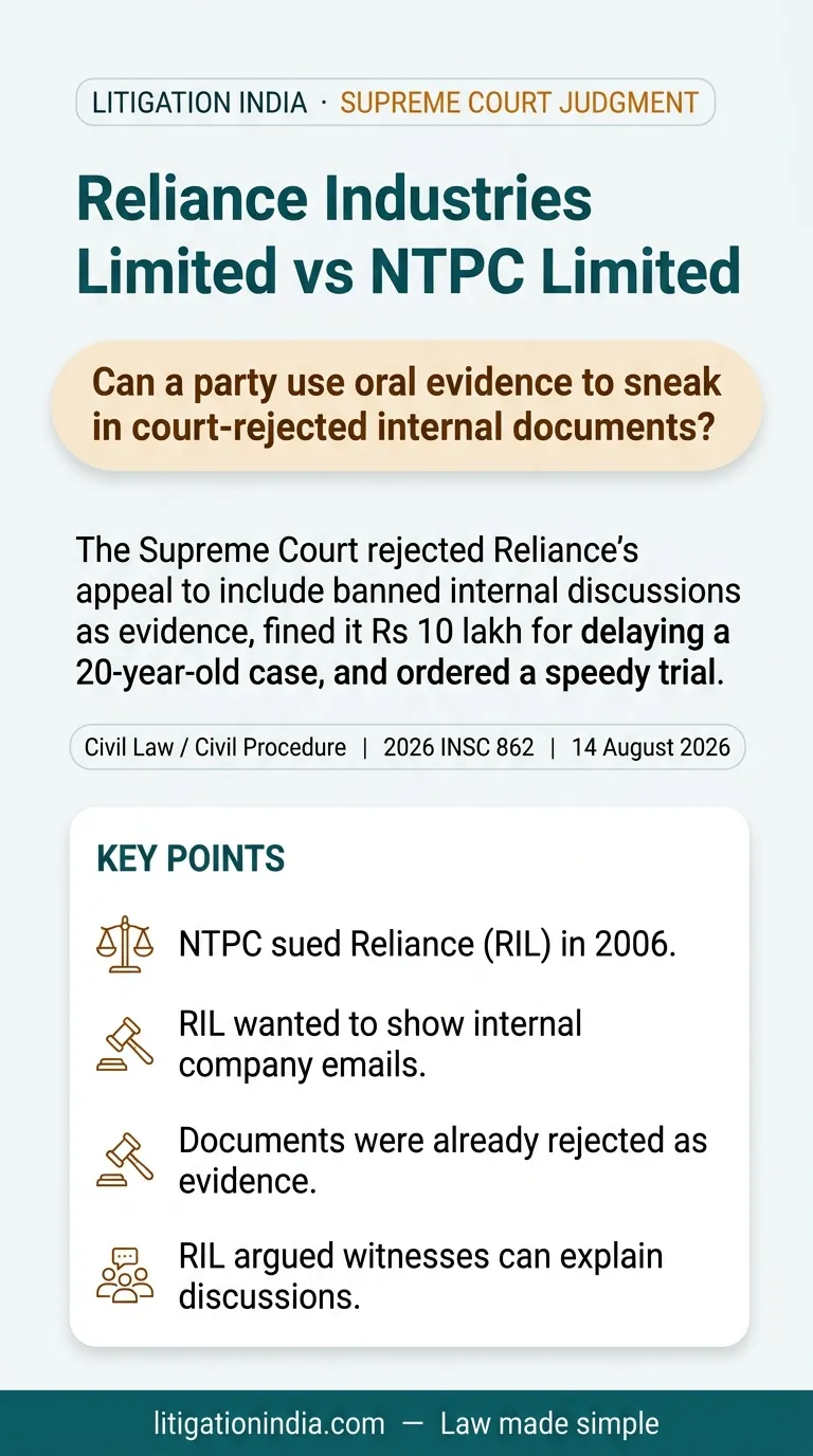 Reliance Industries Limited vs NTPC Limited — infographic summary
