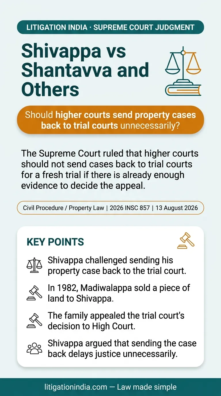 Shivappa vs Shantavva and Others — infographic summary