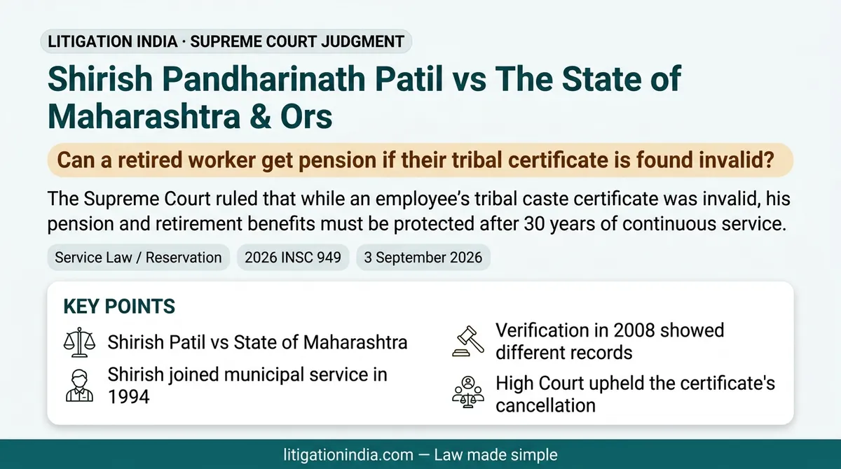 Shirish Pandharinath Patil vs The State of Maharashtra & Ors. — infographic summary