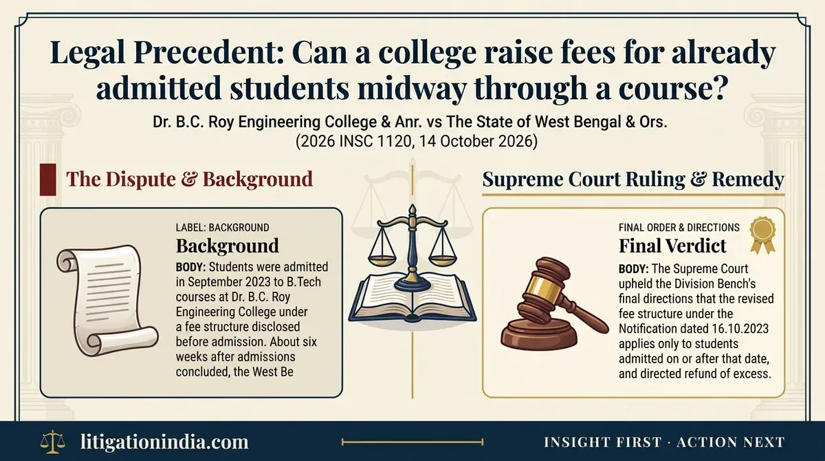 Dr. B.C. Roy Engineering College & Anr. vs The State of West Bengal & Ors. — infographic summary