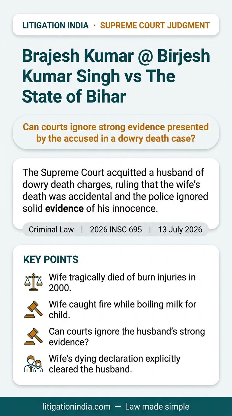 Brajesh Kumar @ Birjesh Kumar Singh vs The State of Bihar — infographic summary