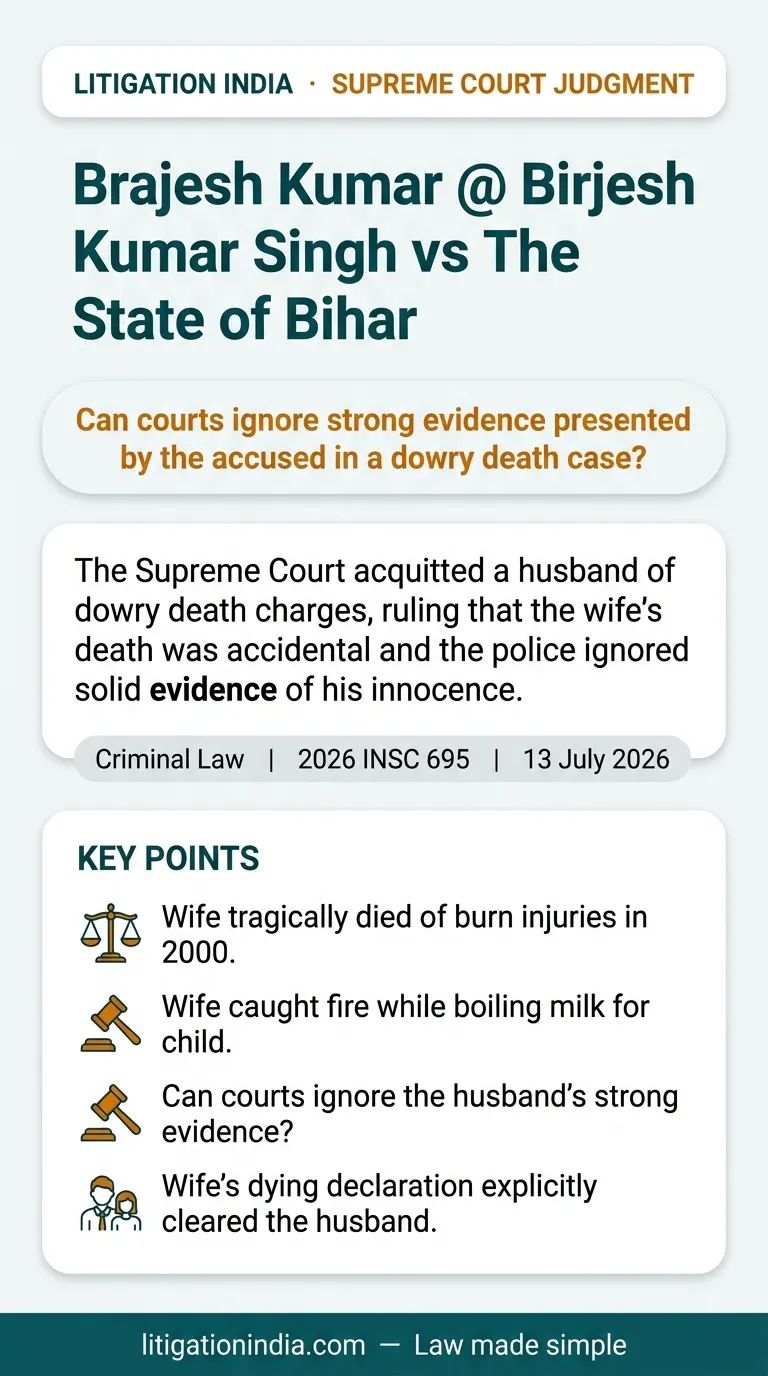 Brajesh Kumar @ Birjesh Kumar Singh vs The State of Bihar — infographic summary