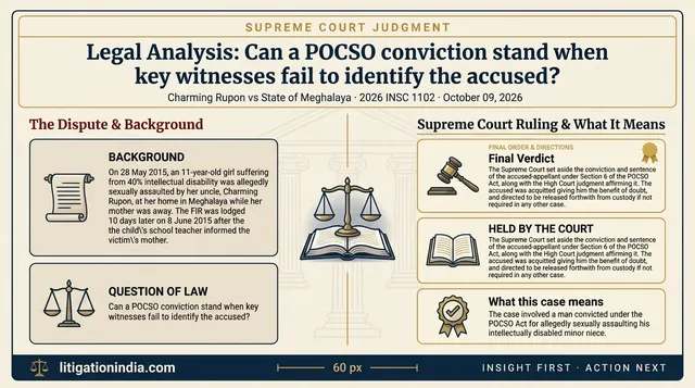 Supreme Court Acquits Accused in POCSO Case Due to Unreliable Prosecution Evidence