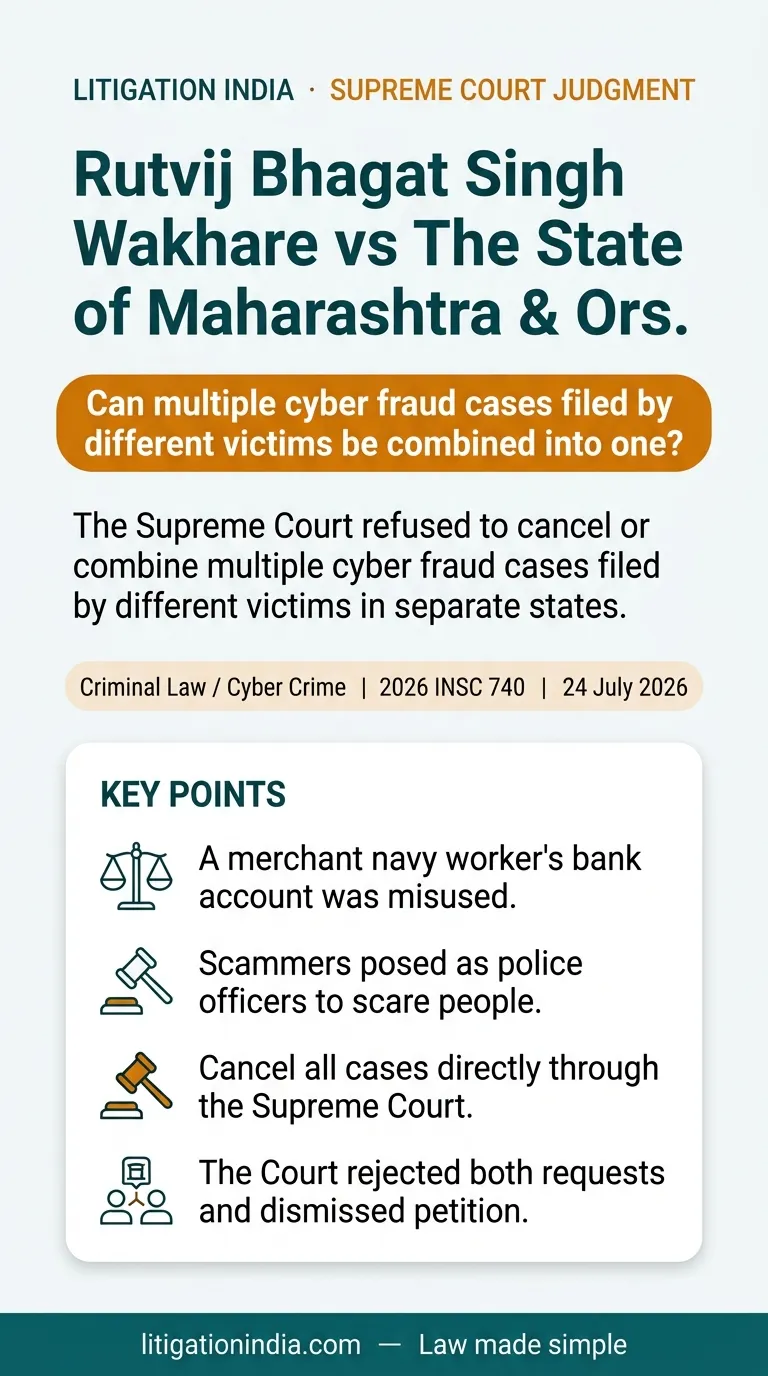 Rutvij Bhagat Singh Wakhare vs The State of Maharashtra & Ors. — infographic summary