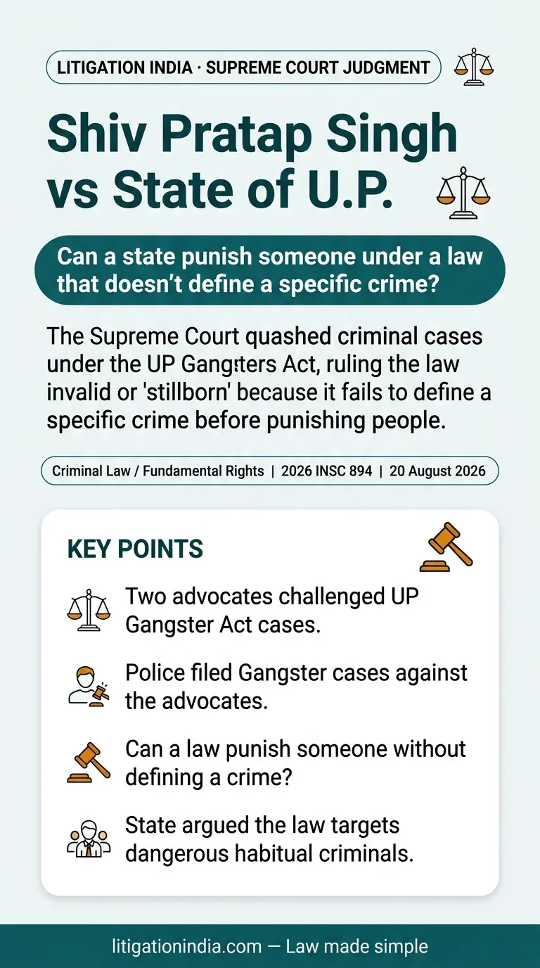 Shiv Pratap Singh vs State of U.P. — infographic summary