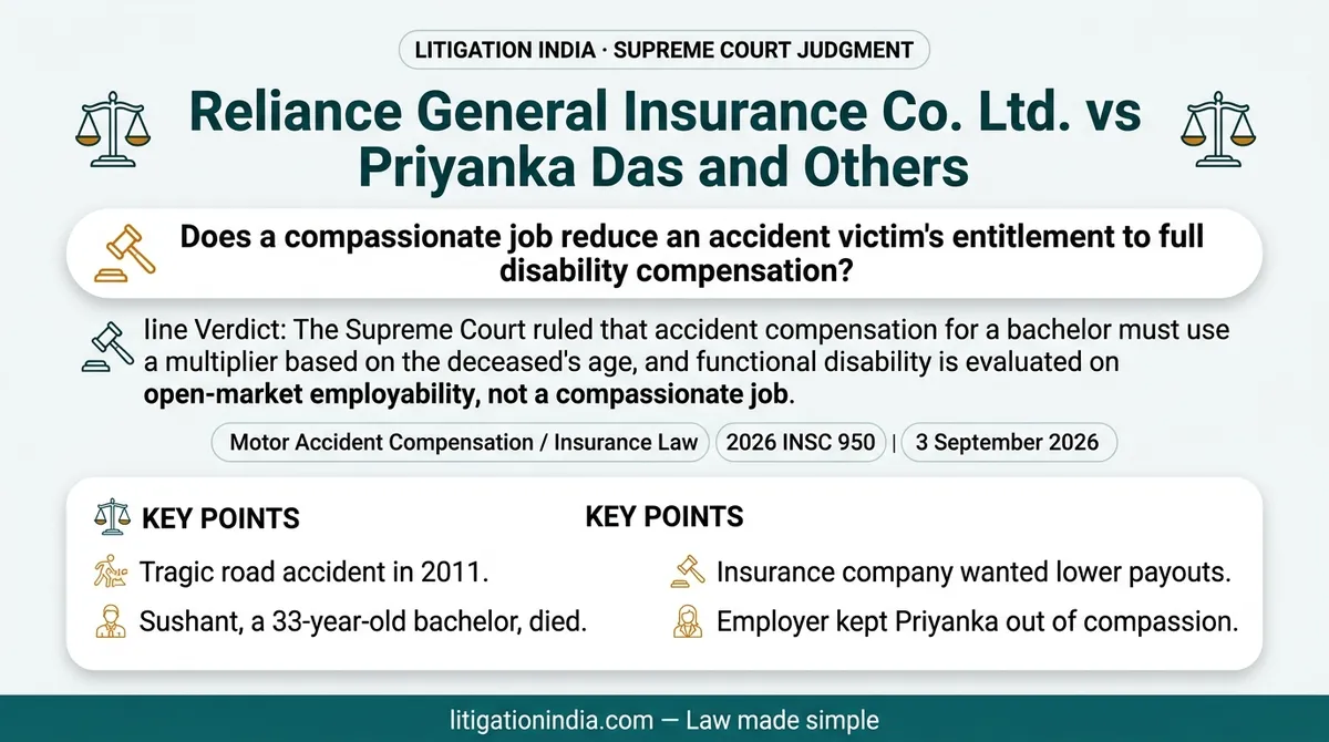 Reliance General Insurance Co. Ltd. vs Priyanka Das and Others — infographic summary