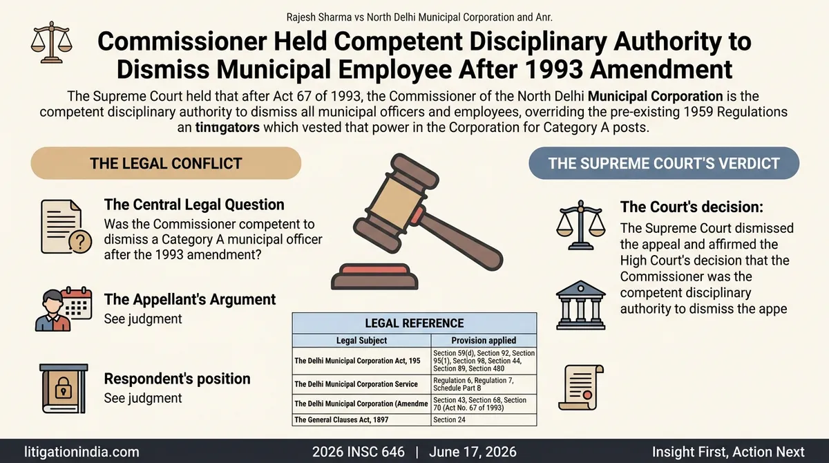 Rajesh Sharma vs North Delhi Municipal Corporation and Anr. — infographic summary