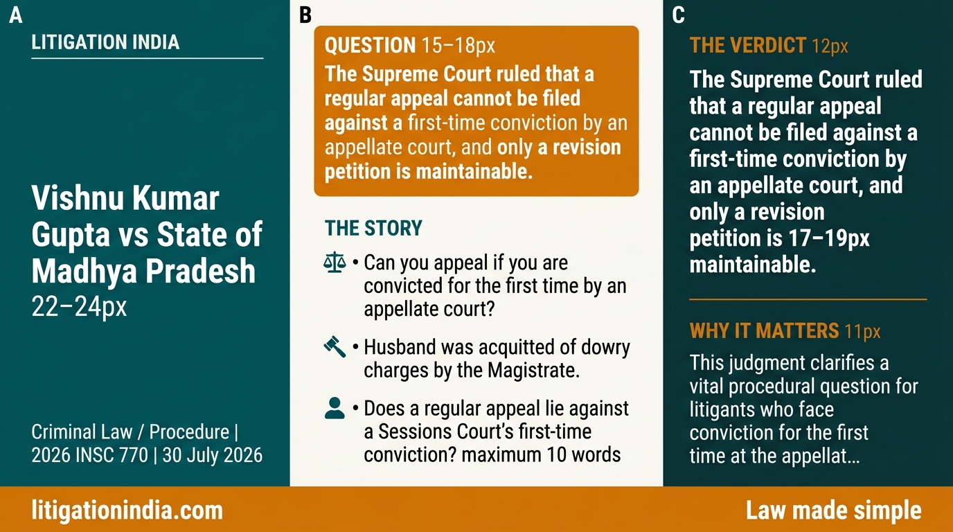 Vishnu Kumar Gupta vs State of Madhya Pradesh — infographic summary