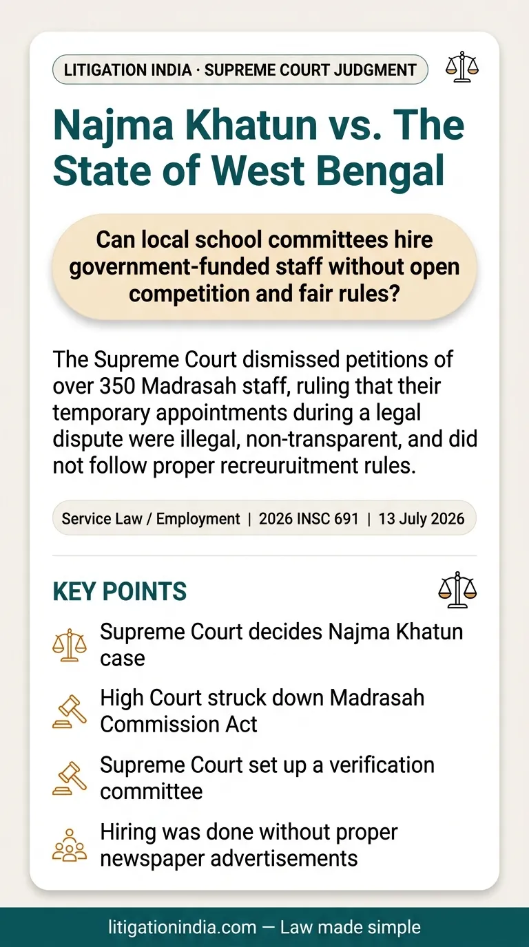 Najma Khatun vs. The State of West Bengal — infographic summary