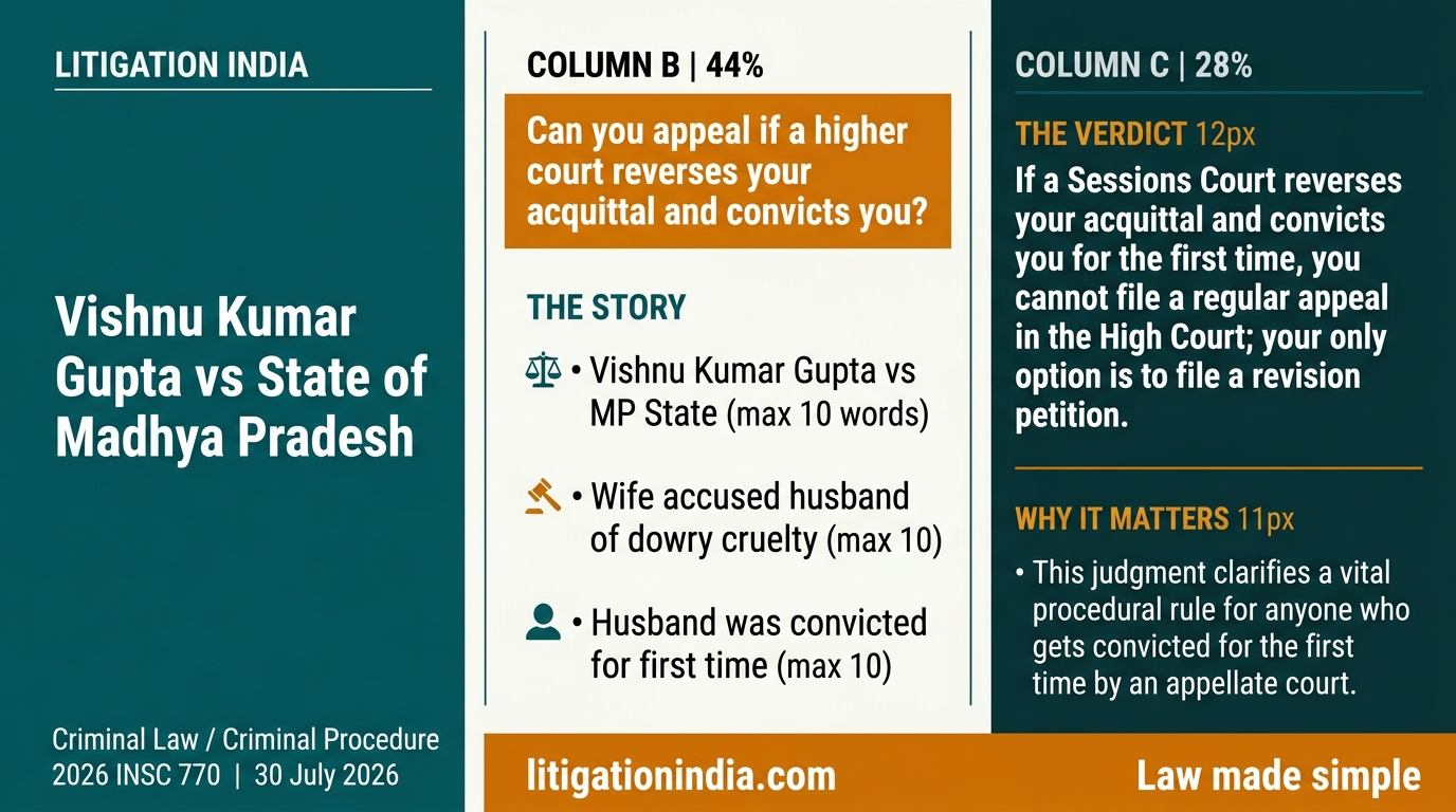 Vishnu Kumar Gupta vs State of Madhya Pradesh — infographic summary