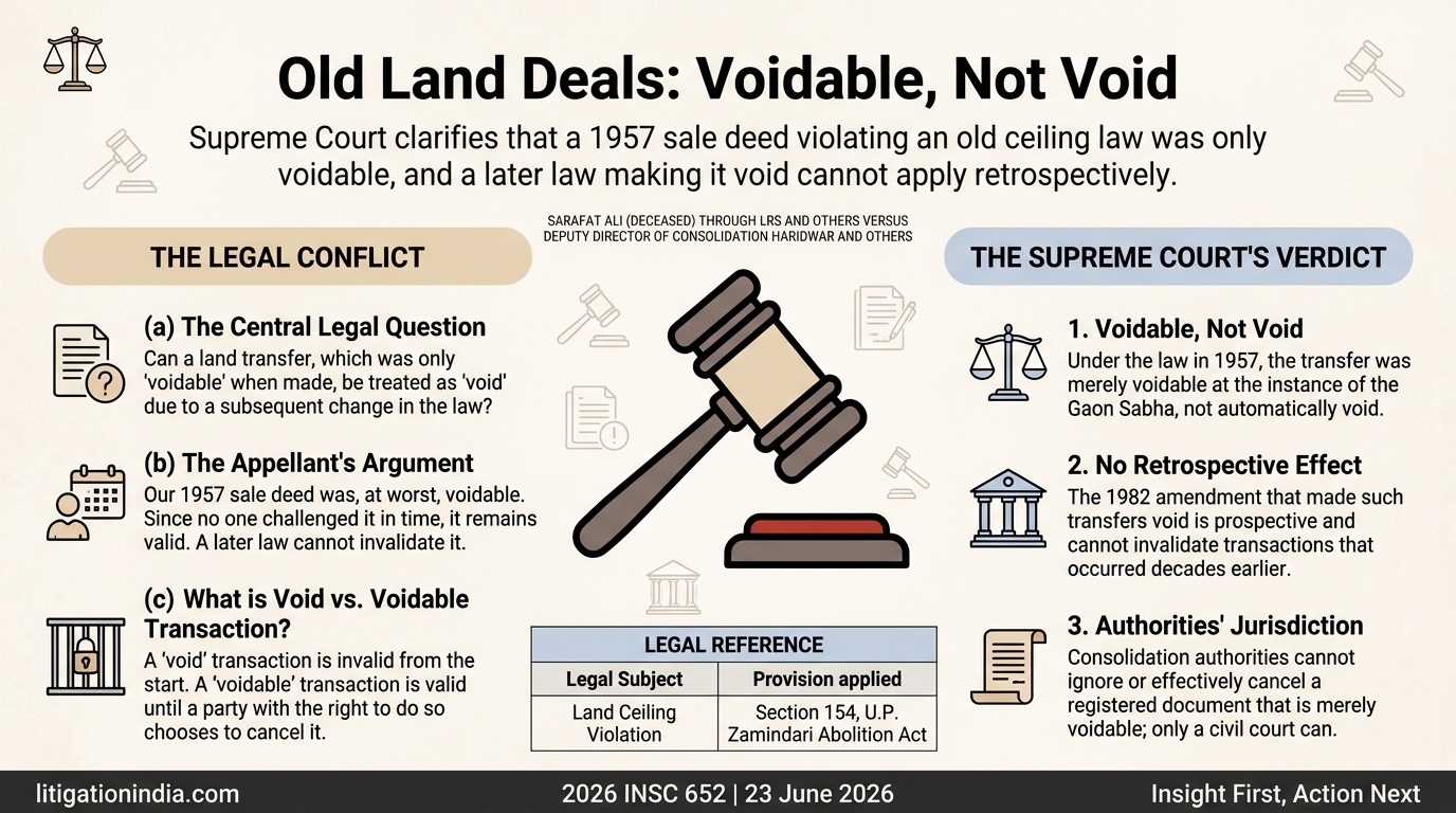 SARAFAT ALI (DECEASED) THROUGH LRS AND OTHERS VERSUS DEPUTY DIRECTOR OF CONSOLIDATION HARIDWAR AND OTHERS — infographic summary