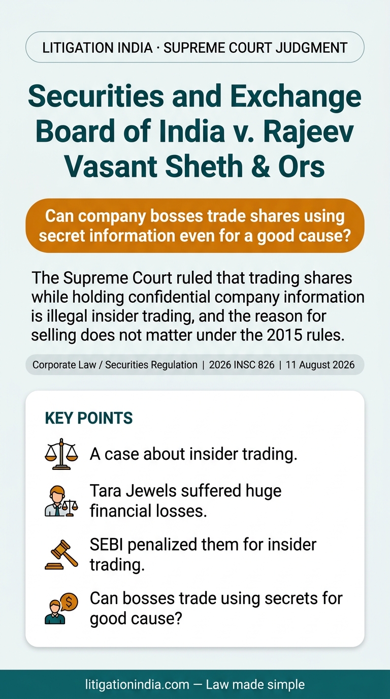 Securities and Exchange Board of India v. Rajeev Vasant Sheth & Ors. — infographic summary