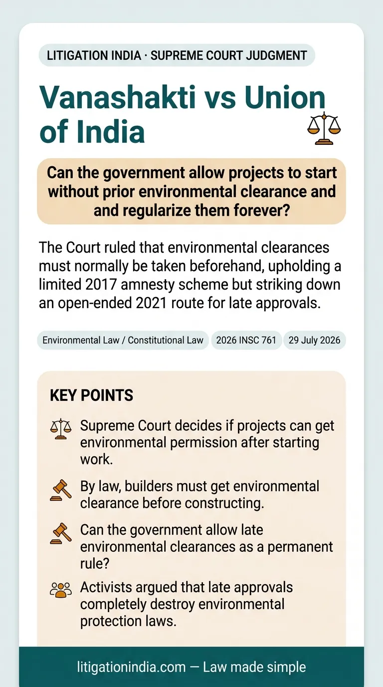 Vanashakti vs Union of India — infographic summary