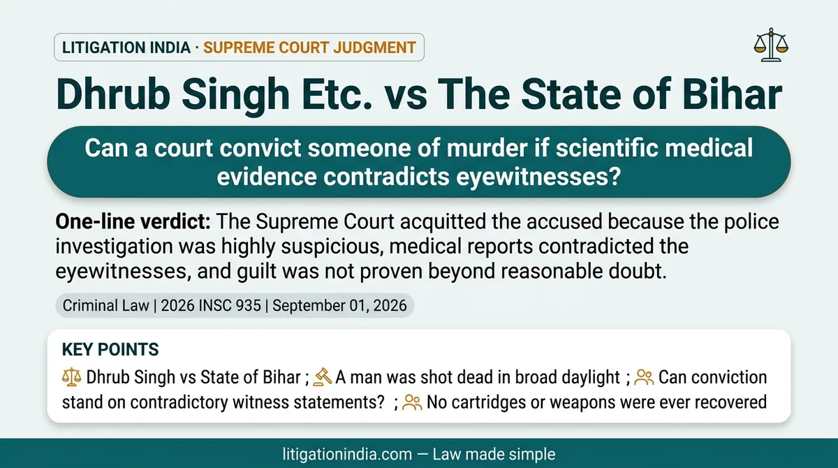 Dhrub Singh Etc. vs The State of Bihar — infographic summary