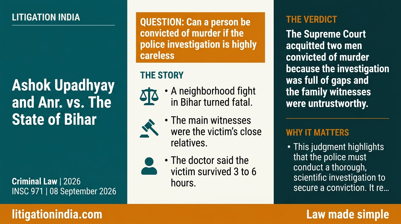 Ashok Upadhyay and Anr. vs. The State of Bihar — infographic summary