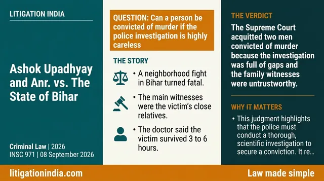 Accused acquitted of murder due to poor investigation and suspicious witness testimonies
