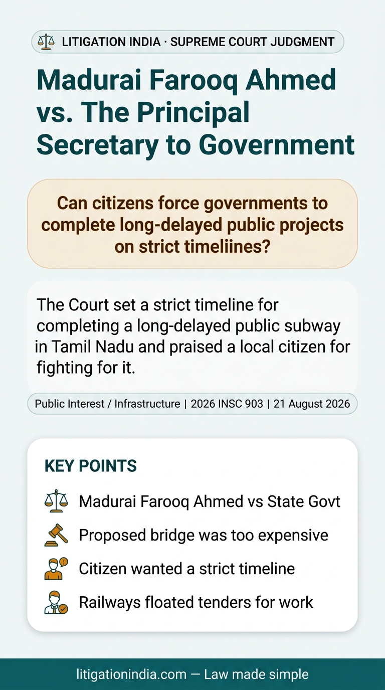 Madurai Farooq Ahmed vs. The Principal Secretary to Government — infographic summary