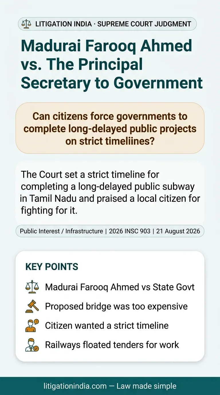 Madurai Farooq Ahmed vs. The Principal Secretary to Government — infographic summary
