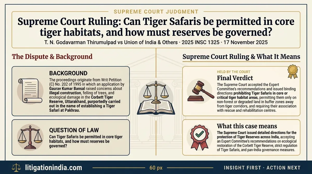 T. N. Godavarman Thirumulpad vs Union of India & Others — infographic summary
